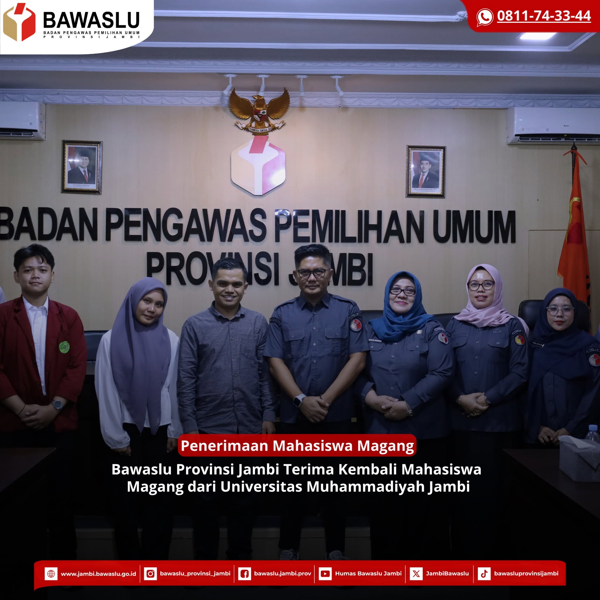 Bawaslu Jambi Kembali Terima Mahasiswa Magang dari Universitas Muhammadiyah 