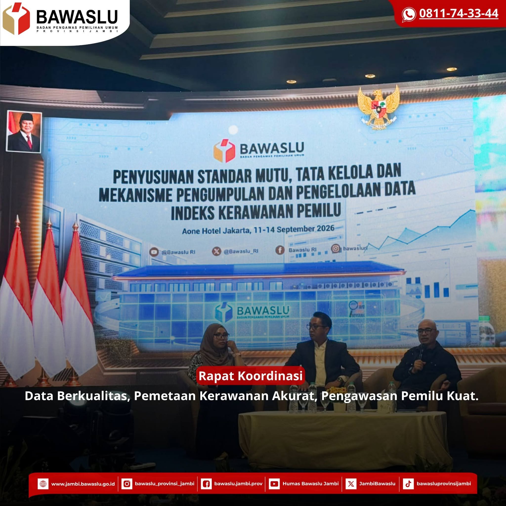 Bawaslu Jambi Hadiri Rapat Koordinasi Penyusunan IKP