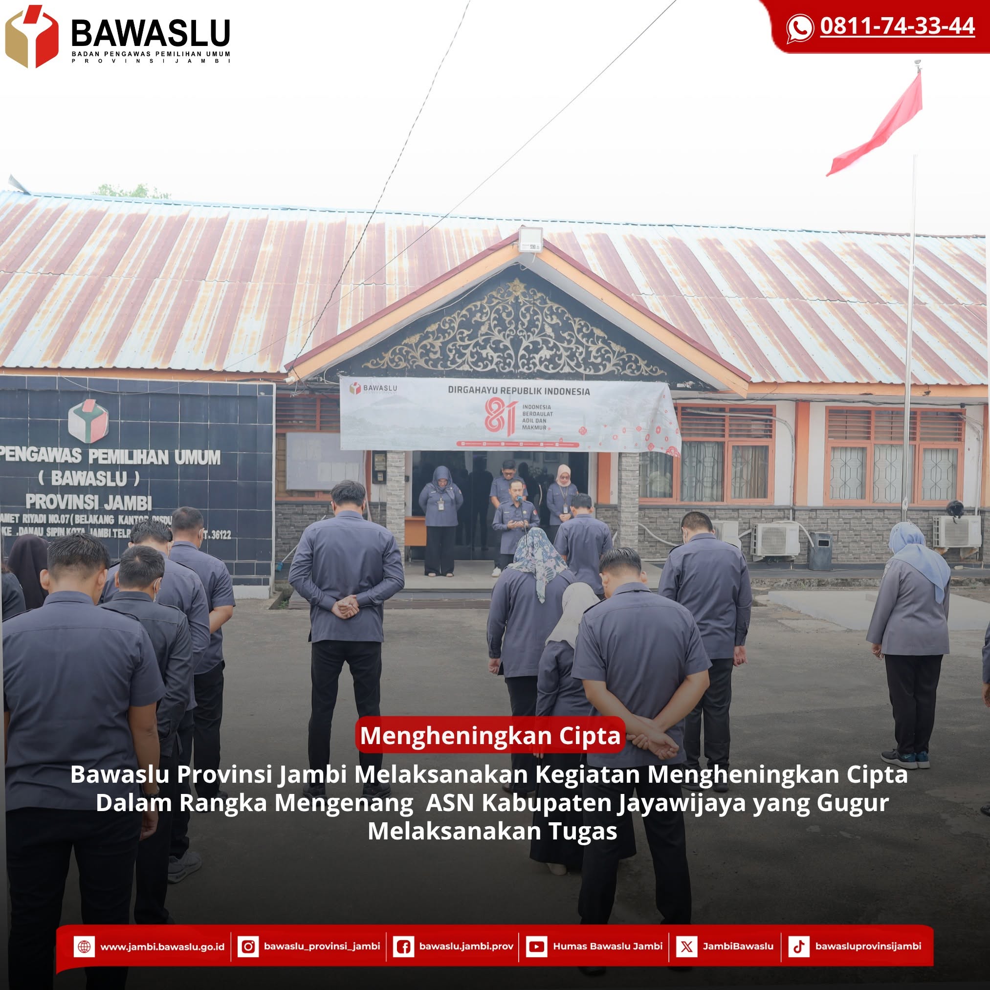 Mengheningkan Cipta untuk Mengenang ASN Kabupaten Jayawijaya yang Gugur
