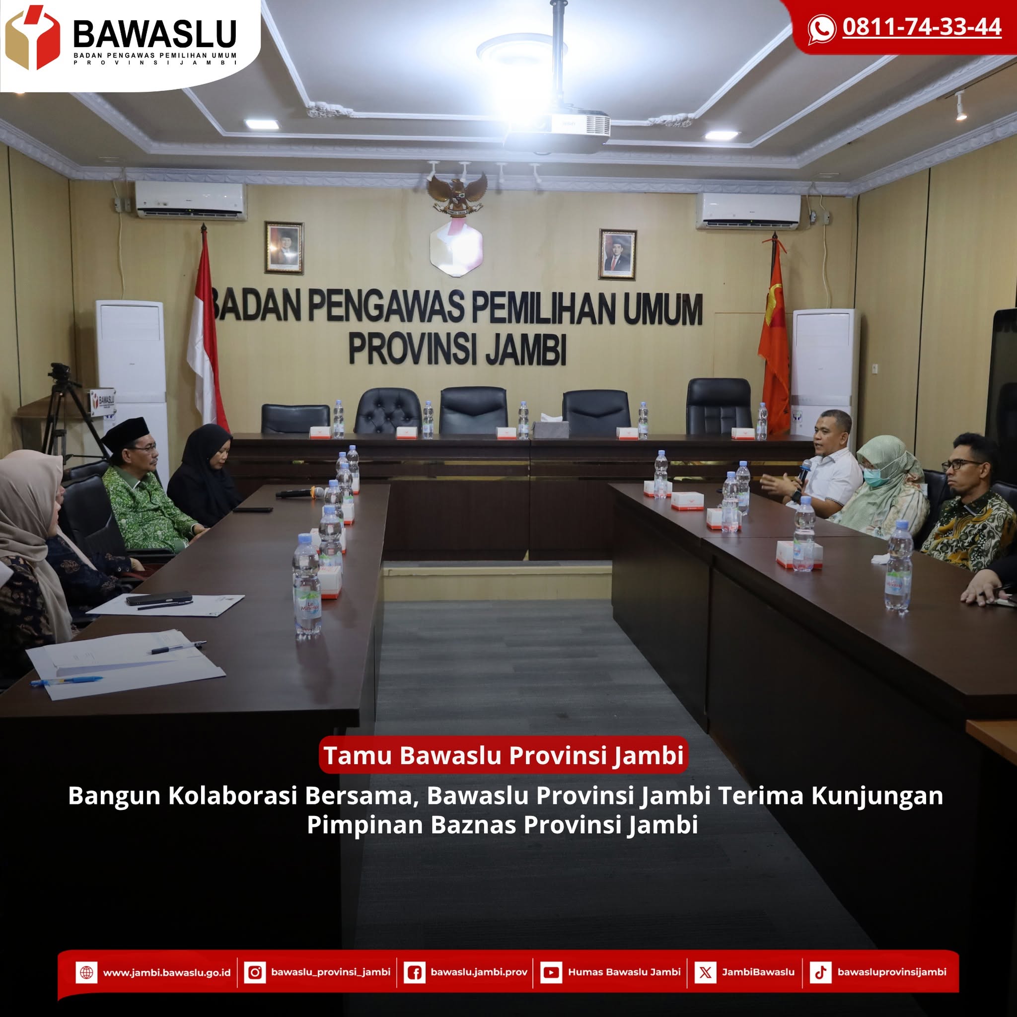 Perkuat Silaturahmi dan Sinergi, Bawaslu Terima Kunjungan Pimpinan Baznas Provinsi Jambi
