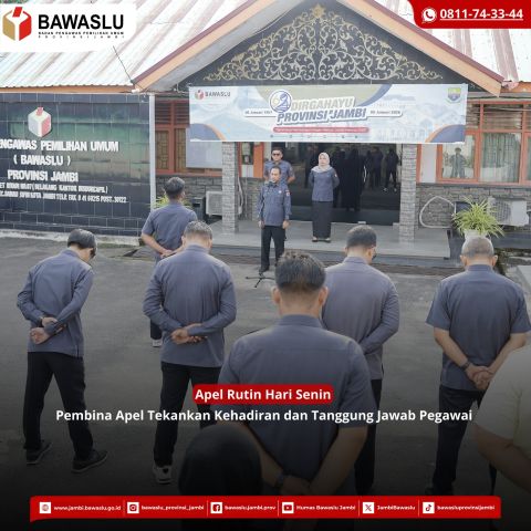 Pembina Apel Tekankan Kehadiran dan Tanggung Jawab Pegawai