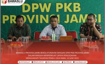 Hadapi Pemilu 2024, Bawaslu Jambi Bersilaturahim dengan DPW PKB