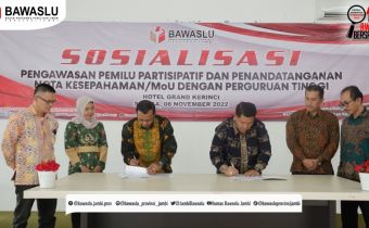Lagi, Bawaslu Jambi MoU dengan Perguruan Tinggi