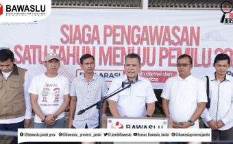Bawaslu Jambi Gelar Konvoi Pengawasan Hingga Jumpa Pers