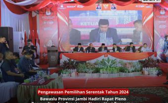 Bawaslu Jambi Awasi Pengundian dan Penetapan Nomor Urut Pasangan Cagub dan Cawagub