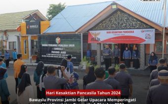 Bawaslu Jambi Gelar Upacara Hari Kesaktian Pancasila