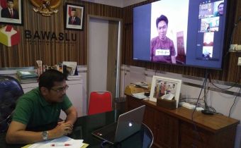 Kasek Lakukan Vidcon dengan Korsek Kabupaten/Kota