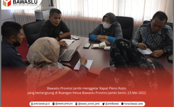 Bawaslu Jambi Gelar Rapat Pleno Rutin