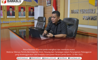 Ketua Bawaslu Jambi Buka Webinar