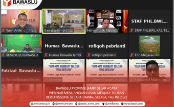 Bawaslu Jambi Gelar Webinar Menuangkan Lisan menjadi tulisan
