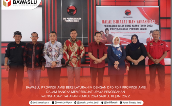 Hadapi Pemilu 2024, Bawaslu Jambi Bersilaturahim dengan DPD PDIP