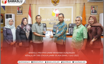 Bawaslu Jambi Terima Kunjungan Kepala TVRI Jambi