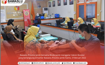 Jelang Pemilu 2024, Bawaslu Jambi dan Binda Gelar Vaksin Booster
