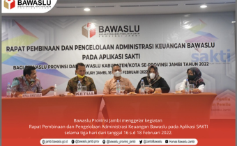 Bawaslu Jambi Gelar Rapat Keuangan Terkait Aplikasi SAKTI