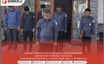 Bawaslu Jambi Gelar Upacara Hari Kesaktian Pancasila