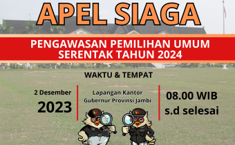 Besok, Bawaslu Jambi Gelar Apel Pengawasan