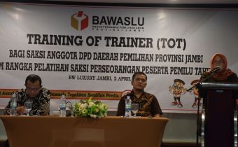 Bawaslu Gelar TOT Bagi Saksi DPD