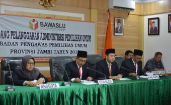 Bawaslu Putusan Dugaan Pelanggaraan Administrasi di Bungo