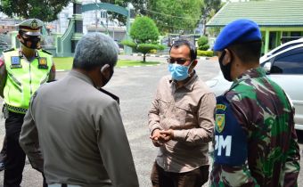 Bawaslu Bersama Ditlantas Polda dan Denpom II/2 Jambi Lakukan Sosialisasi Covid-19