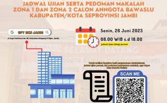 Pengumuman Administrasi Zona 1 dan Zona 2 dan Jadwal Ujian, Serta Pedoman Penyusunan Makalah Personal
