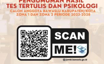 PENGUMUMAN HASIL TES TERTULIS DAN TES PSIKOLOGI ZONA 1 DAN ZONA 2