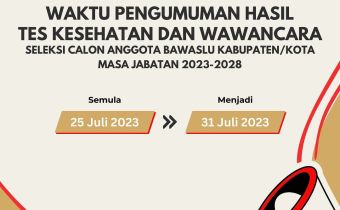 PENGUMUMAN MASA PERPANJANGAN HASIL TES KESEHATAN DAN WAWANCARA