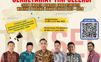 Pengumuman Pendaftaran Calon Anggota Bawaslu Wilayah 1 dan Wilayah 2