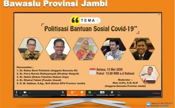 Bawaslu Jambi akan Gelar Diskusi Daring