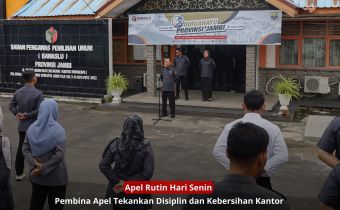 Pembina Apel Tekankan Disiplin dan Kebersihan Kantor