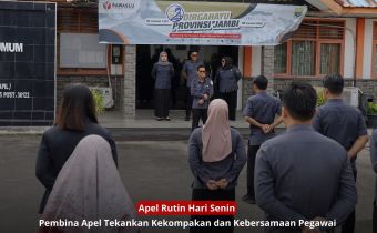 Apel Rutin, Anggota Bawaslu Jambi Tekankan Kekompakan dan Kebersamaan Pegawai