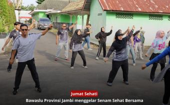 Bawaslu Jambi Gelar Jumat Sehati melalui Senam Sehat Bersama