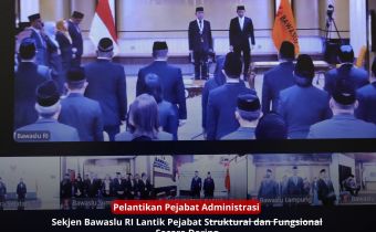 Sekjen Bawaslu RI Lantik Pejabat Struktural dan Fungsional secara Daring