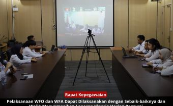 Rapat Kepegawaian Daring, Tekankan Optimalisasi WFO dan WFA