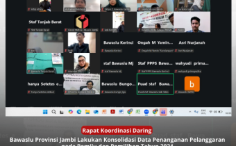 Bawaslu Jambi Lakukan Konsolidasi Data Penanganan Pelanggaran Tahun 2024