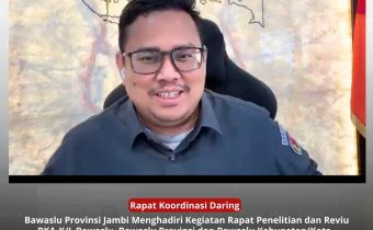 Bawaslu Jambi Hadiri Rapat Penelitian dan Reviu RKA-K/L TA 2026 Secara Daring