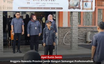 Bangun Semangat Profesionalitas, Bawaslu Provinsi Jambi Gelar Apel Rutin Senin