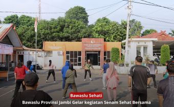 Selasa Sehati, Bawaslu Provinsi Jambi Perkuat Budaya Hidup Sehat untuk Tingkatkan Kinerja dan Kebersamaan