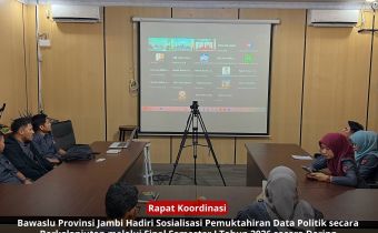 Bawaslu Provinsi Jambi Perkuat Pengawasan Pemutakhiran Data Partai Politik Melalui Sosialisasi Sipol Semester I Tahun 2026