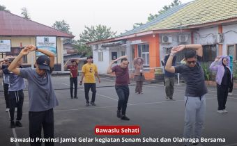 Selasa Sehati, Bawaslu Provinsi Jambi Padukan Senam Sehat dan Tenis Lapangan untuk Perkuat Kebugaran serta Solidaritas Pegawai