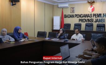Perkuat Koordinasi Internal, Divisi Sengketa dan Hukum Bawaslu Provinsi Jambi Matangkan Program Kerja dan Penguatan Kelembagaan