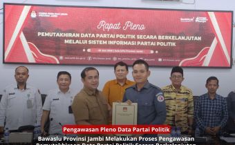 Bawaslu Provinsi Jambi Awasi Pemutakhiran Data Partai Politik Berkelanjutan, Pastikan Sipol Semester I 2026 Berjalan Sesuai Regulasi