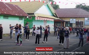 Sehat Bersama, Semarakkan Kemerdekaan: Bawaslu Jambi Awali Rangkaian HUT ke-81 RI
